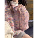 Zingj And Winter New Milk Fufu New Top Sweater Female Rainbow Niche Design Sense Lazy Sweater