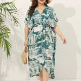Size Women's Dress Bohemian Print New Shirt Skirt Fat MM