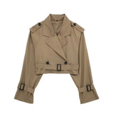 New Women's Short Cut Wind Coat Jacket Jacket Female