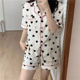 Sets Women Geometric Design Temper Baggy Short Sleeve Cozy Summer Casual Homewear Chic New Simple Fashion Classic