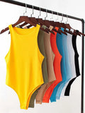 summer solid sexy bodycon women bodysuits female 4 color green slim casual bodysuit chic lady club short playsuits