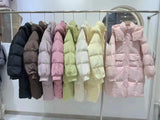 Autumn Winter New Station Hooded Down Jacket Female Long Style Reduce Age Thickening Warm White Duck Down Coat Tide-Outfit