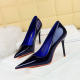 Zingj Fashion And Simple Show Thin High Heels Patent Leather Shallow Mouth Pointed Single Shoes Women's Shoes High Heel Single Shoes