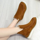 Winter New Large-Size Women's Shoes Artificial Short Plush Suede Fashion Boots Short-Barrel Cotton Shoes From