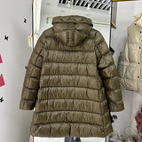 Autumn And Winter New High-End 90 White Duck Down Down Jacket Female In Long Hooded Show Thin Reduce Age Ins Coat Tide-Outfit