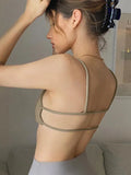 Backless Sexy Camisole Women Strap Slim Beach Top 2024 Sleeveless Streetwear Korean Strap Sensual Tank