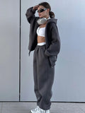 Zingj Cardigan Suit Women's 2024 New Sports Casual Cardigan Hoodie
