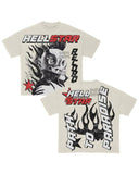 Pattern Retro Style Original Gothic Hip Hop Animation Printing Oversized T-Shirt Loose Casual Short Sleeves For Men And
