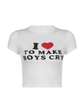 Short Sleeve Letter Graphic Crop Top- Outfit