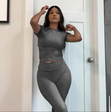 New Casual Wind Low-Rise Horn Pants Fashion Thin Solid Pants Set