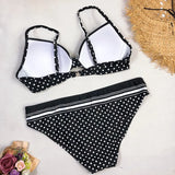 Swimwear 2022 Bikinis Black Swimming Suit For Women Dot Polka Swimsuit Padded Push-up Bikini
