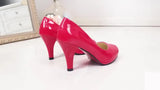 Spring And Summer New Dress Shoes With Round Heels, Professional Work Shoes, High Heels, Lacquered Leather