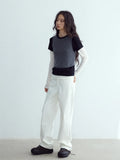 [Daihe] Autumn New Leisure High Waist Simple Retro Versatile Basic Long Straight Leg Jeans H7077-Outfit