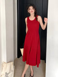 Zingj French Style Hepburn Style Sleeveless Vest Knitted Dress Is A New High-End Waist Slim Dress For Women In