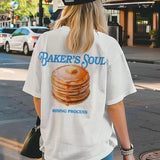 Pancake Printed Graphic Tee- Outfit