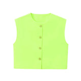 New Series Breasted Round-Neck Vest