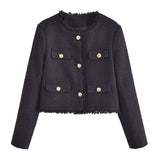 New Tricolor Woolen Fashionable Jacket