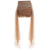 Summer New Sexy Chest Umbilled Vest High-Waisted Hip-Up Mesh