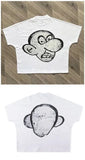 Men's T-Shirts Blutosatire Billdog Oversized T-Shirts Personalized Print High-Collar Sports Couples Short