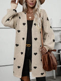 Love Knitted Shirt Fashion Casual Sweater Coat