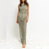 New Bikini Hooded Hollow With Twisted Swimsuit Jacket Beach Sunscreen Dress