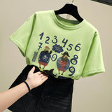 t-shirt women's loose summer dress 2019 new Korean version of students 100 cotton white T-shirt ins