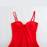New Street Style Slim And Slim Medium And Long Version Suspender Dress