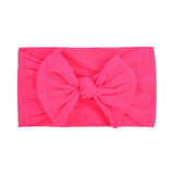 New Cotton Solid Baby Headband For Cute Girls Kid Wide Bow Knot Turban Elastic Hairbands Handmade Headwear Hair