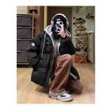 Zingj Version Of The Color Thickened Hooded Fake Two Ins Short Cotton Clothes Women Winter New Students Cotton Coat