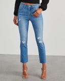 Direct Selling High Waist Elastic Slim Fashion Jeans Female Wish Hot Style Lady-Outfit