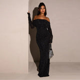 Autumn And Winter New Women's Sexy Bare Back Collar Slimming Leopard Print 100-Fold