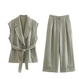 Vest 7768023 Wide Leg Trousers 7740102