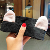 New OMG Letter Coral Fleece Wash Face Bow Hairbands For Women Girls Headbands Headwear Hair Bands Turban Hair