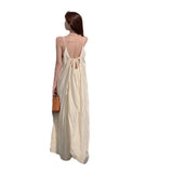 Zingj Seaside Resort Dress Niche Design Loose Show Back Fairy Travel