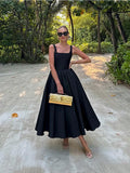 White Backless Long Dress Women Fashion Slim O Neck Sleeveless Vestidos 2024 Summer fashion Ladies Holiday Party
