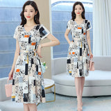 Zingj Photo Autumn Dress Women Summer New Autumn High-End Delicate High-End Women's Short Sleeve High-End Brand