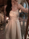 New Women Spaghetti Strap Dress Elegant Sleeveless Prom Party Sexy Vestidos One Piece