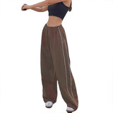 Zingj New Fashion Personality On Both Sides Of The Draw Rope Casual Loose Waist Multi-Color