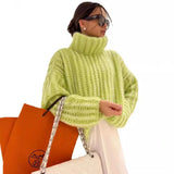 Winter New Sweater Knitted Jersey Women's Fluffy Long-Sleeved