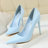 Zingj Korean Version Of Fashion Simple Women's Shoes Show Thin High Heels Fine Heel Super High Heel Shallow Mouth
