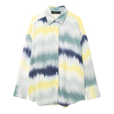 Spring Tie-Dye Printed Vertical Shirt 8372135 Trousers