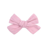 Flower Cotton Hair Bows With Clip For Baby Girls Plaid Boutique Hair Clips Hairgrip Barrettes Headwear Hair