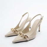 ZAR 2022 Summer Leopard Pumps for Women Fashion Ponited Toe Rhinestone Interchangeable Strap Party Heels Feminine Vintage