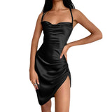 Women's Dress 2025 Women's Summer New Fashion Sexy Sling Skirt With Solid Color