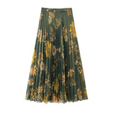 Autumn And Winter New Printed Shirt 9878262 Printed Midi Pleated Skirt 9878261