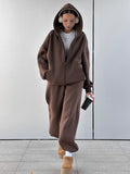 Zingj Cardigan Suit Women's 2024 New Sports Casual Cardigan Hoodie