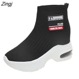 Platform Wedges Women's Sneakers Spring autumn High Quality Mesh Breathable Increased women's shoes Casual Shoes