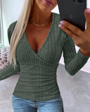 Zingj Hot Style Autumn And Winter Simple Long Sleeve V Collar Jacket Women's Sweater Female