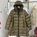 Autumn And Winter New High-End 90 White Duck Down Down Jacket Female In Long Hooded Show Thin Reduce Age Ins Coat Tide-Outfit