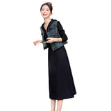 Zingj Vest With Black Hooded Dress Women's 2024 Summer New Casual Foreign Fashion Dress Two Sets-Outfit